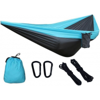 Гамак з нейлону одномісний туристичний Travel hammock 270х140 см Літній з кишенею