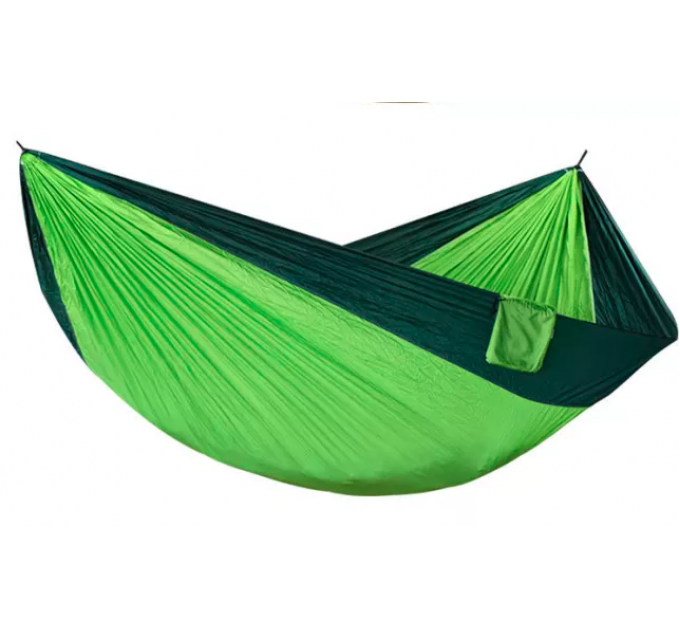 Гамак з нейлону одномісний туристичний Travel hammock 270х140 см Літній з кишенею