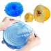 Набір силіконових кришок Kitchenio Super Stretch Silicone Синіх 6 шт