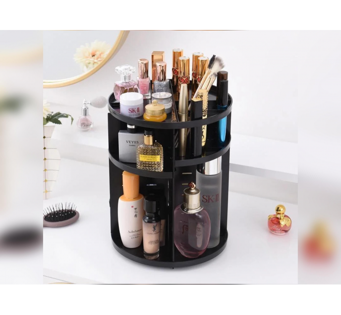 Організатор для зберігання косметики 360° Rotation Original Cosmetic Organizer Plus Чорний