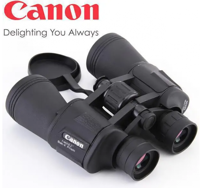 Потужний водонепроникний бінокль Canon 20x50 із захисним клапаном лінз