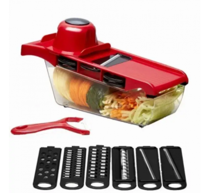 Овочерізка Mandoline Slicer 6 in 1 c контейнером, слайсер, тертка