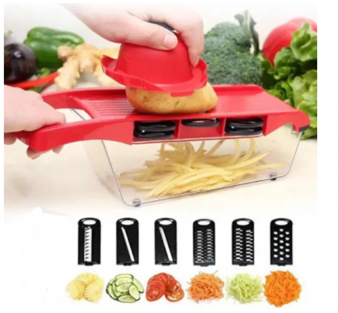 Овочерізка Mandoline Slicer 6 in 1 c контейнером, слайсер, тертка