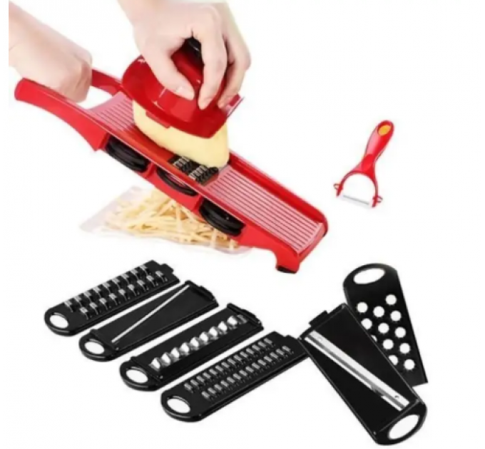 Овочерізка Mandoline Slicer 6 in 1 c контейнером, слайсер, тертка