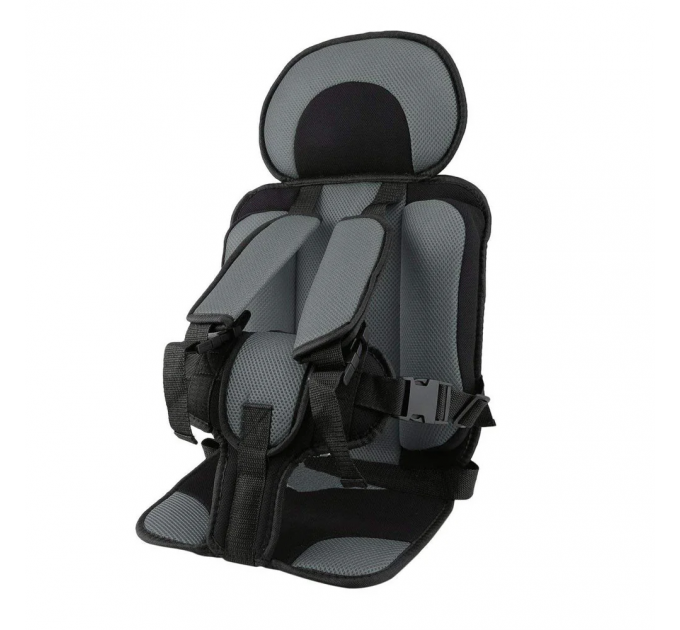Портативне безкаркасне дитяче автокрісло Child Car Seat Сірий
