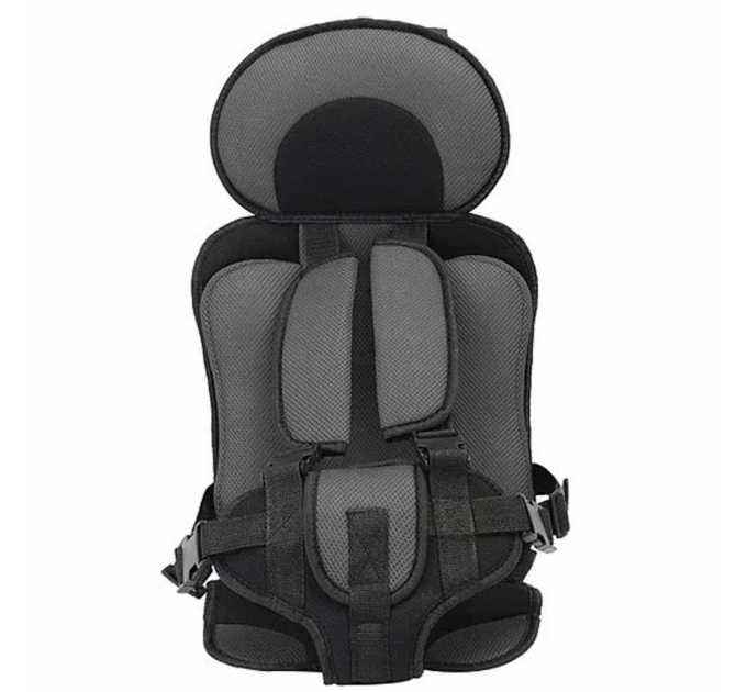 Портативне безкаркасне дитяче автокрісло Child Car Seat Сірий